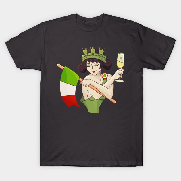 Italia Turrita as an allegory of Italy T-Shirt by tatadonets